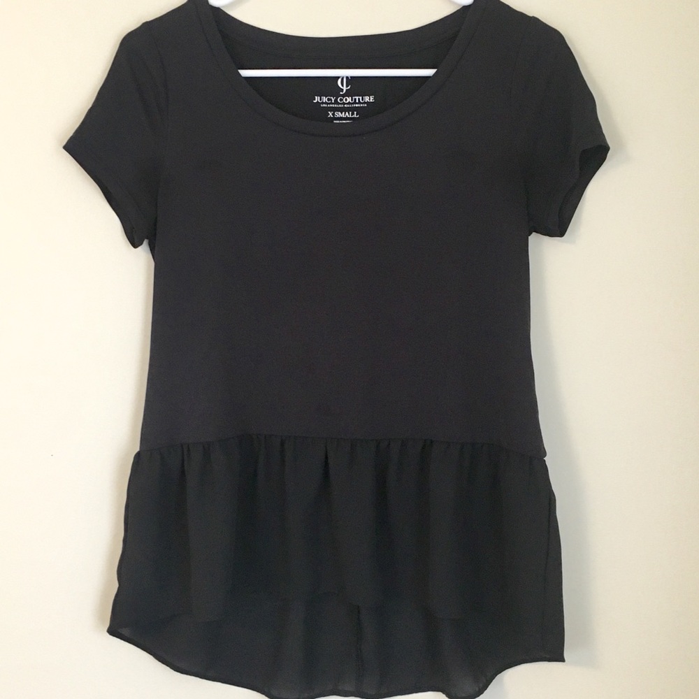 Black Juicy Couture Peplum Top